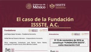Denuncia penal ante el Ministerio Público contra miembros de la Fundación ISSSTE; entre ellos, NarroRobles